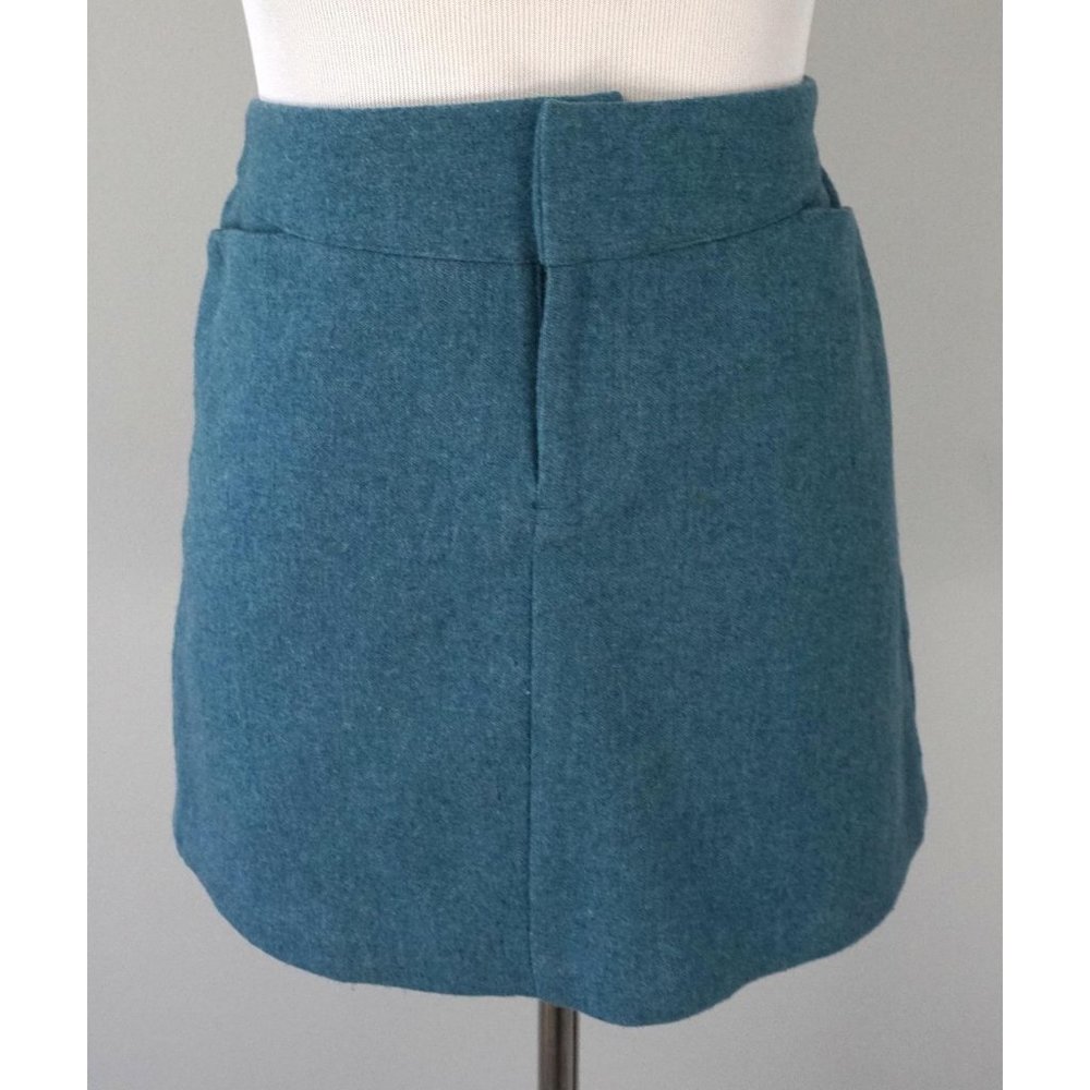 AMERICAN EAGLE OUTFITTERS Blue Turquoise Wool Stretch Short Mini Skirt
